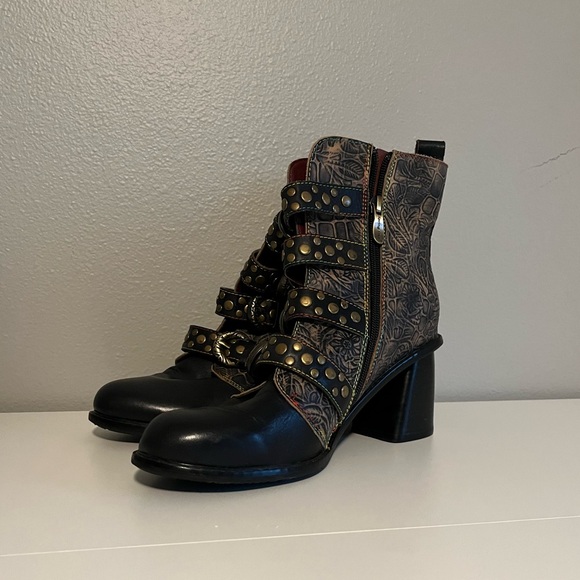 L'Artiste by Spring Step - Wonderland Mid Calf Heeled Boot - UK 40 / US 9 - Picture 4 of 10